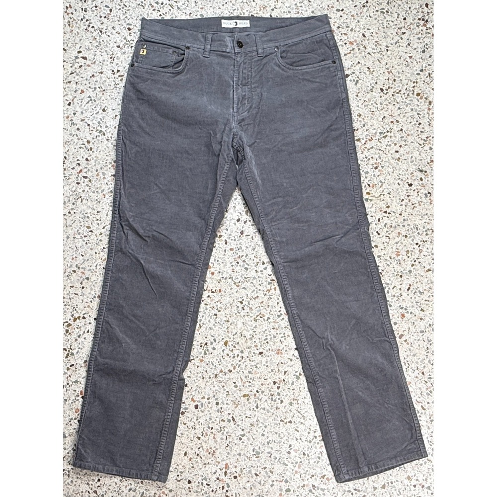 Duck Head Men's Gray 5 Pocket Straight Leg Corduroy Pants Size 34x32